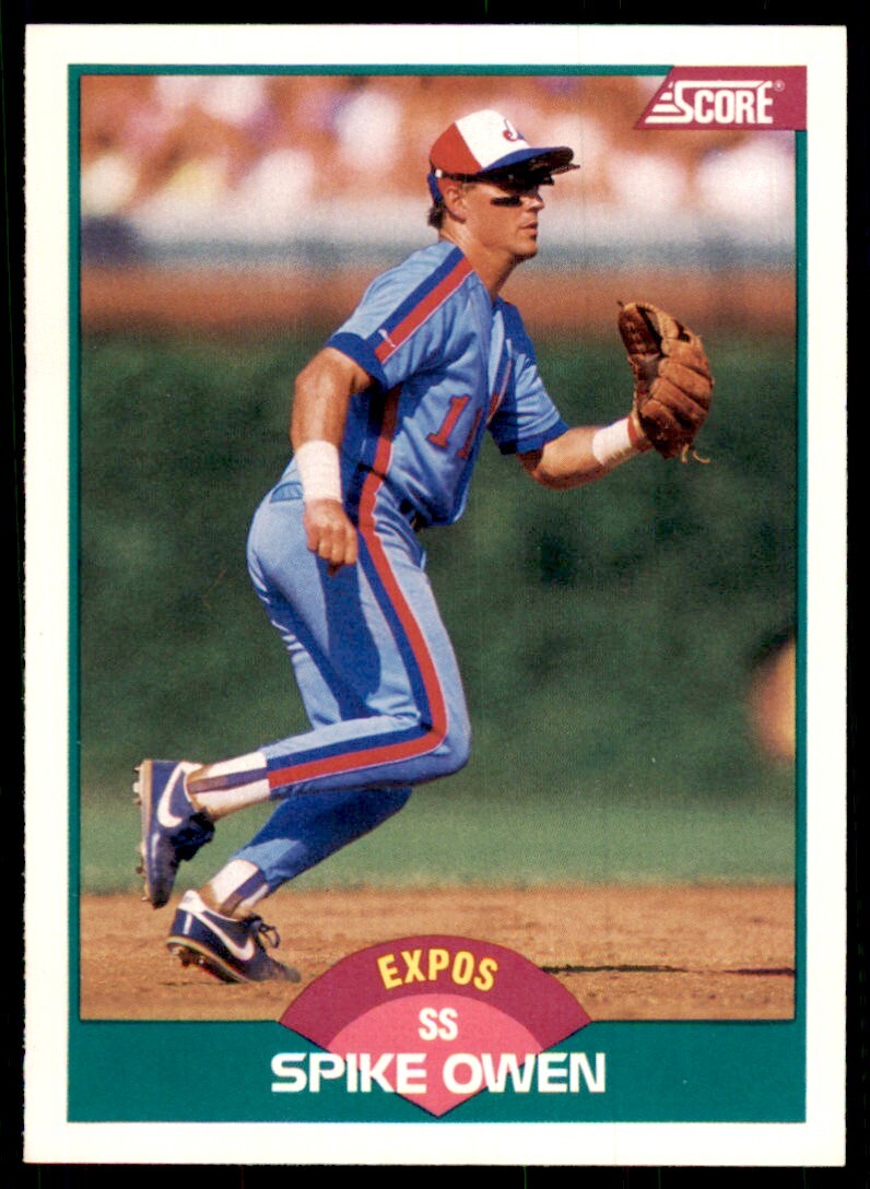 1989 Score Rookie & Traded- Spike Owen Montreal Expos #13T