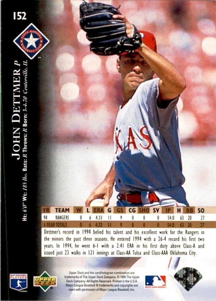1995 Upper Deck John Dettmer Baseball Cards #152