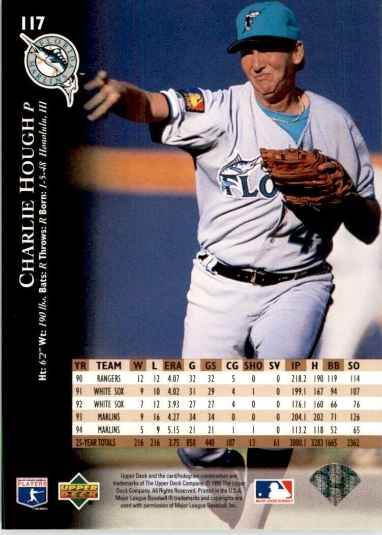 1995 Upper Deck Charlie Hough Baseball Cards #117