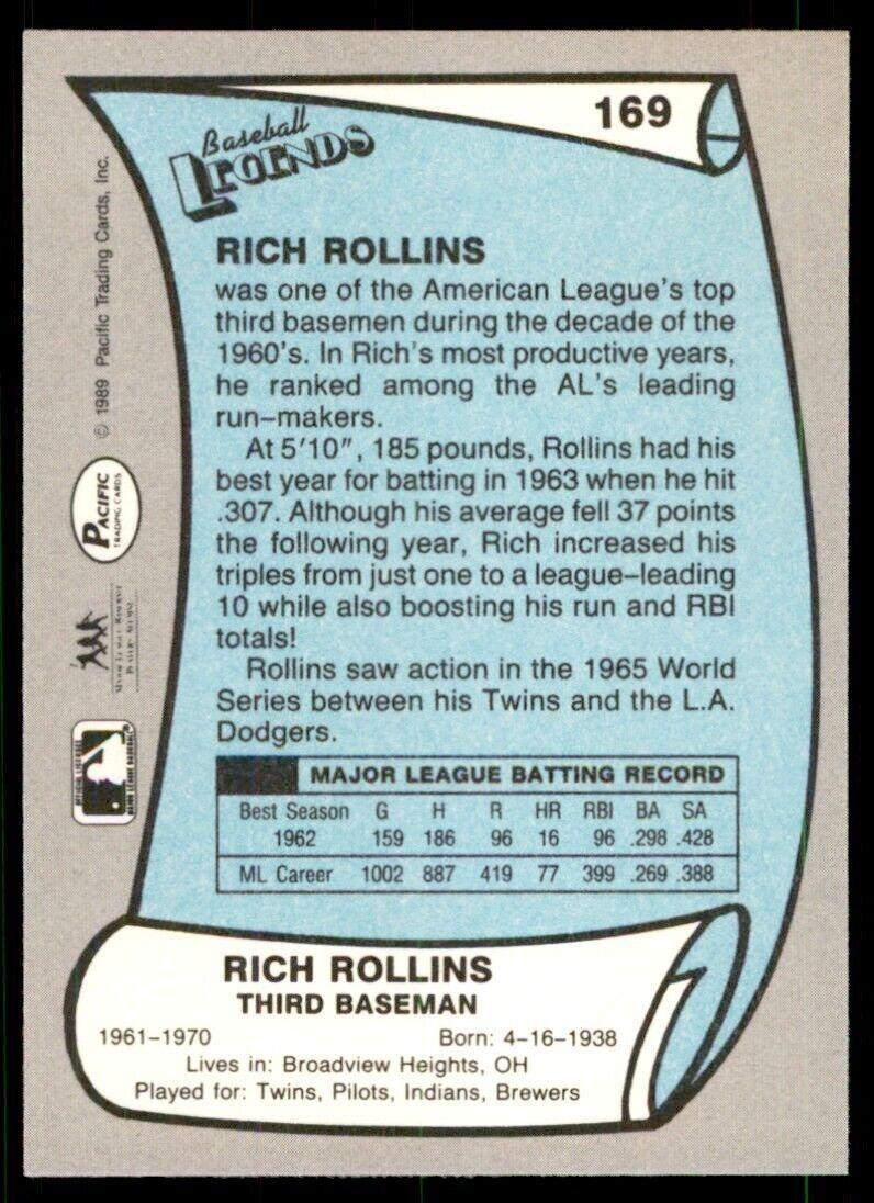 1989 Pacific Rich Rollins Baseball Cards #169