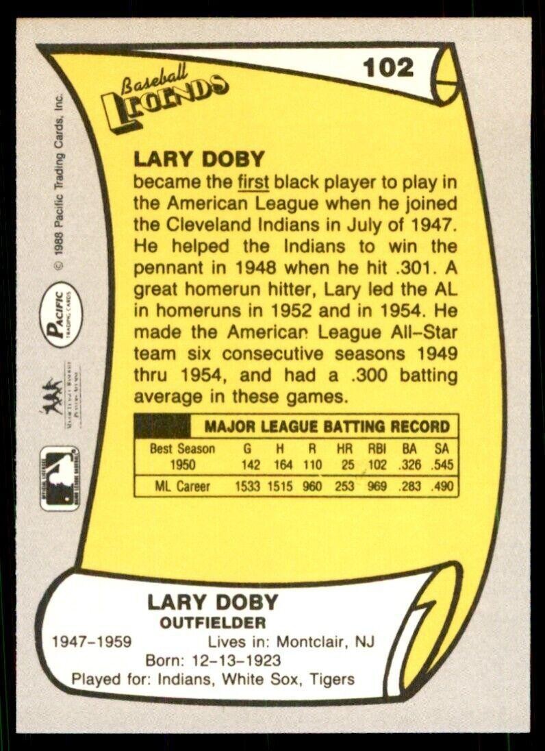 1988 Pacific Larry Doby Baseball Cards #102