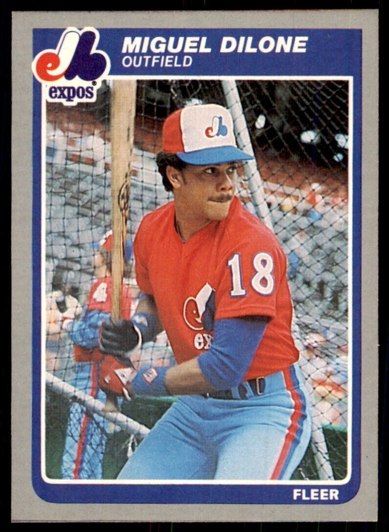1985 Fleer Miguel Dilone 100 Baseballl Cards #395