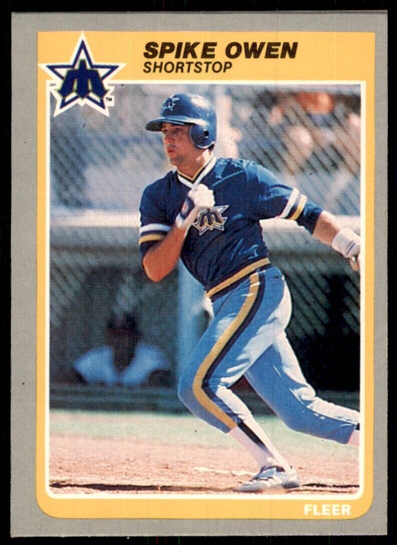 1985 Fleer Spike Owen 104 Baseball Cards #497