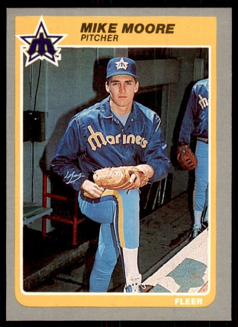 1985 Fleer Mike Moore 100 Baseball Cards #495