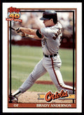 1991 Topps Brady Anderson 104 Baseball Cards #97