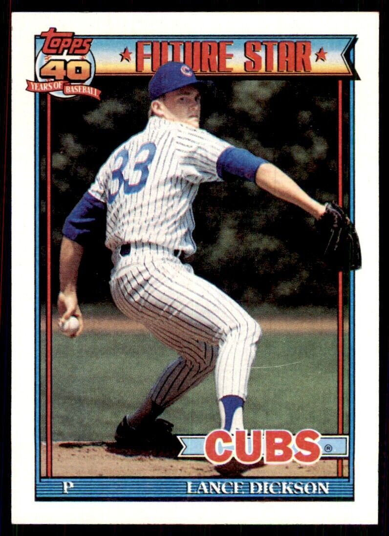 1991 Topps Lance Dickson 104 Baseball Cards #114