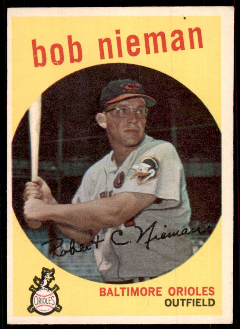 1959 Topps Bob Nieman 100 Baseball Cards #375