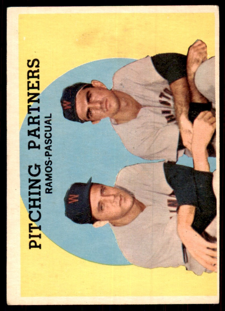 1959 Topps Pitching Partners (Pedro Ramos/Camilo Pascual) 100 Baseball Cards