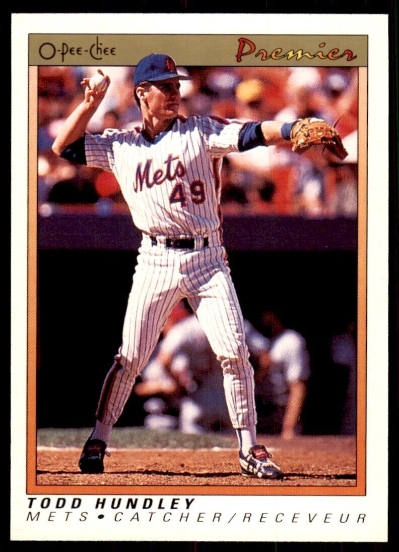 1991 O-Pee-Chee Premier Todd Hundley Baseball Cards. #66