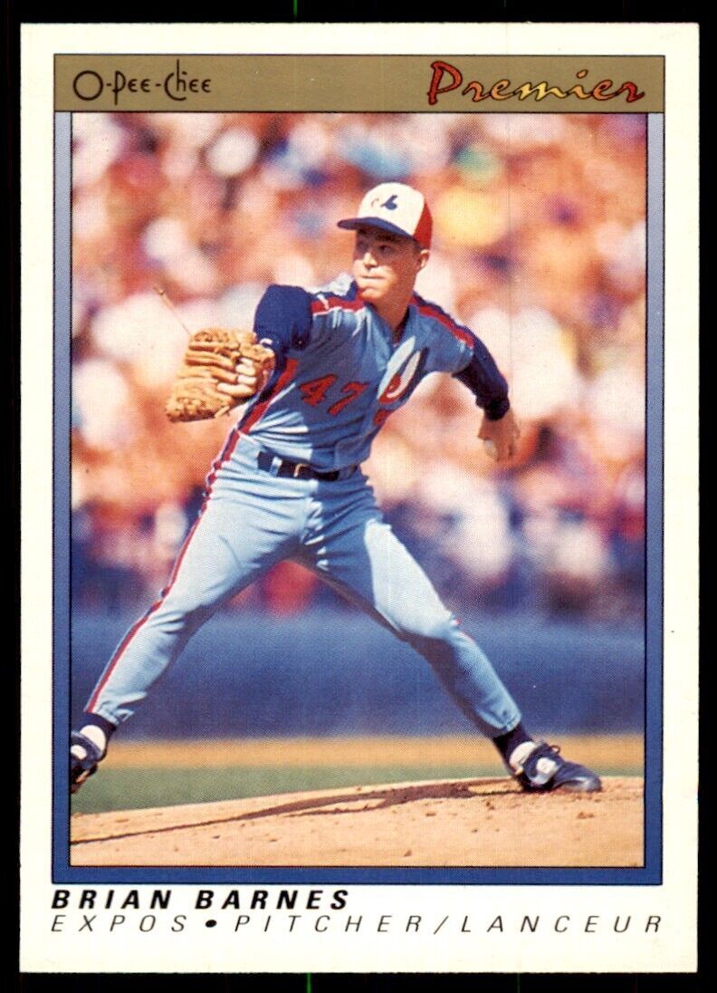 1991 O-Pee-Chee Premier Brian Barnes Baseball Cards #4