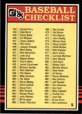 1985 Donruss Checklist 5 (443-546) Baseball Cards #5