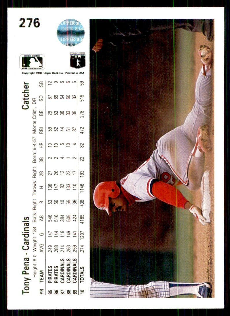 1990 Upper Deck Tony Pena Baseball Cards #276