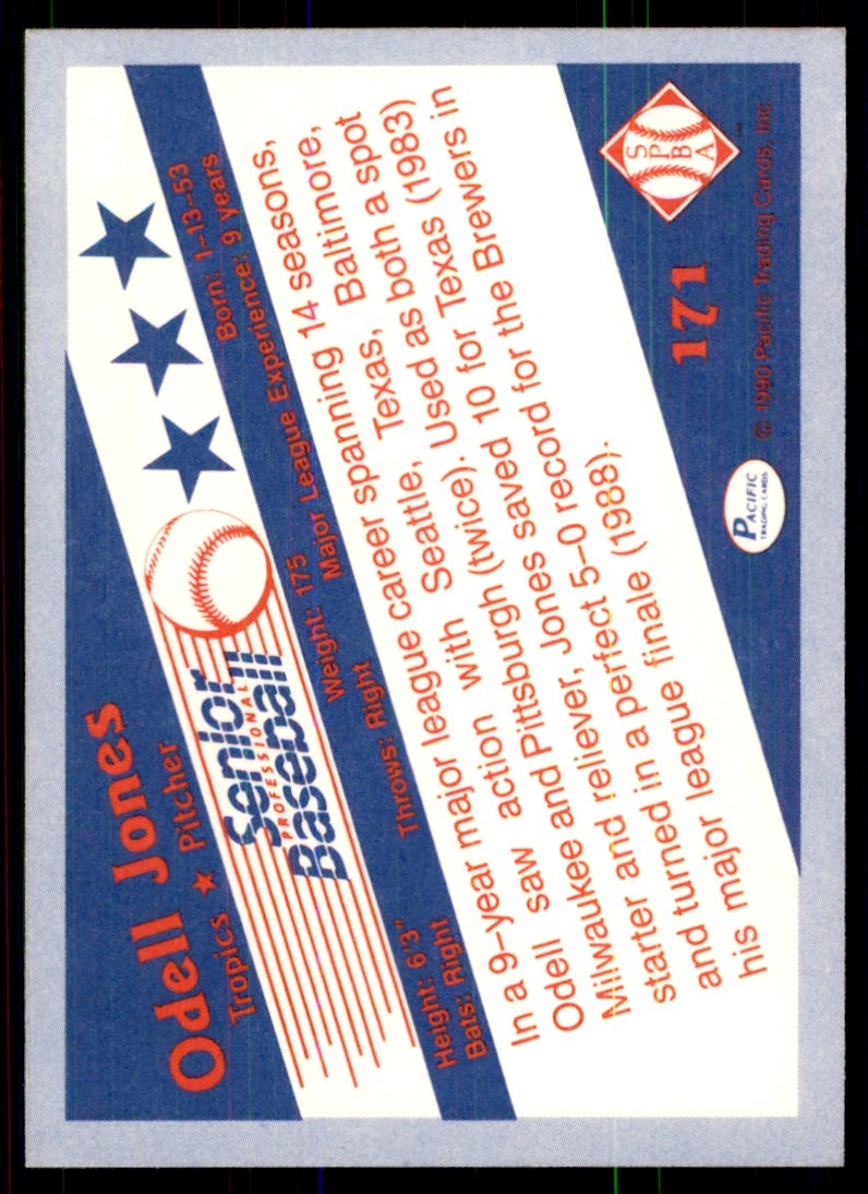 1990 Pacific Senior League Odell Jones Baseball Cards #171