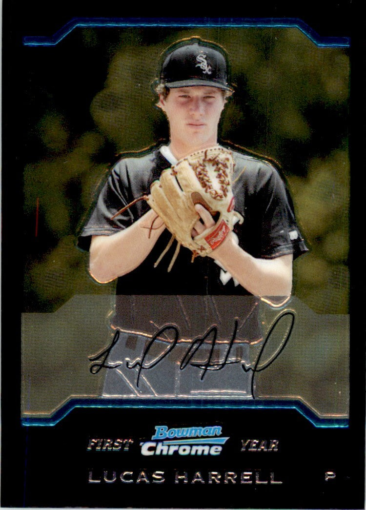 2004 Bowman Chrome Lucas Harrell Baseball Cards #BDP118