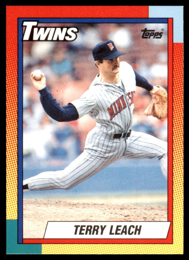 1990 Topps Traded Terry Leach Baseball Cards #57T
