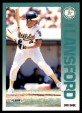 1992 Fleer Carney Lansford Baseball Cards #261