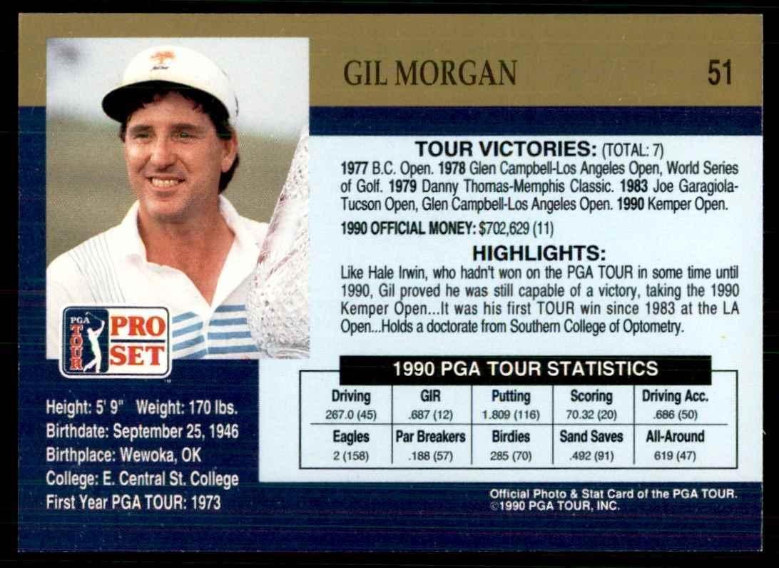 1990 Pro Set Gil Morgan Golf Cards #51