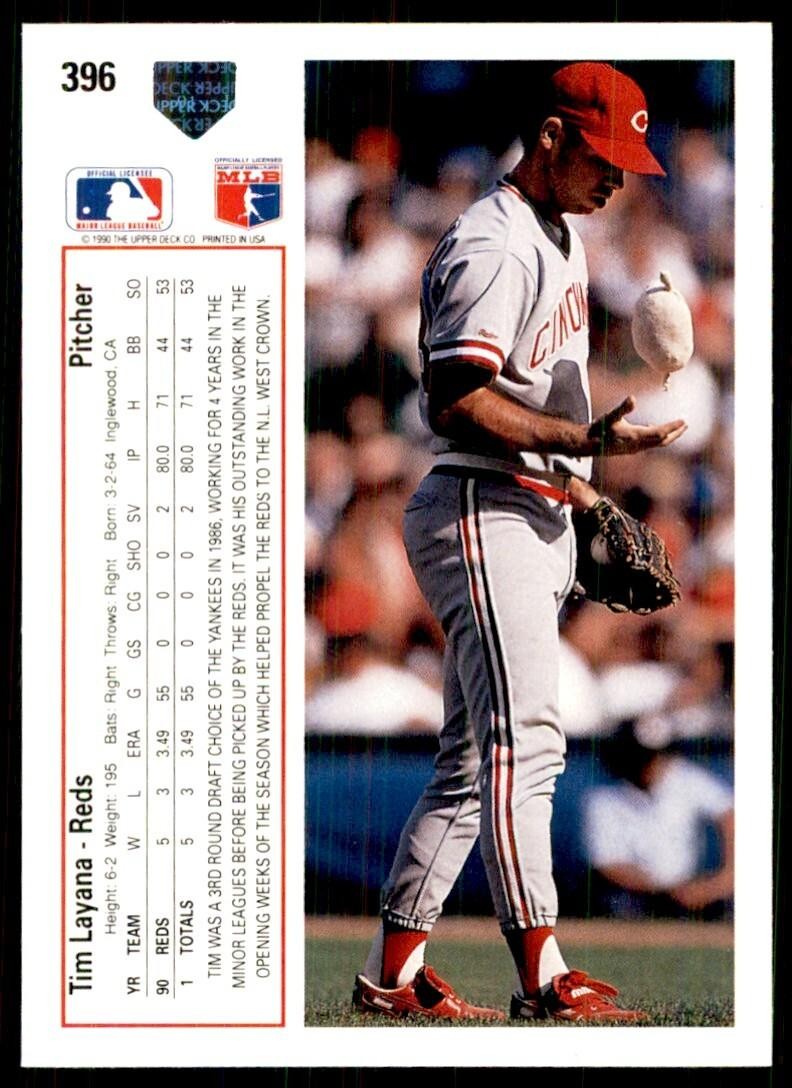 1991 Upper Deck Tim Layana Baseball Cards #396