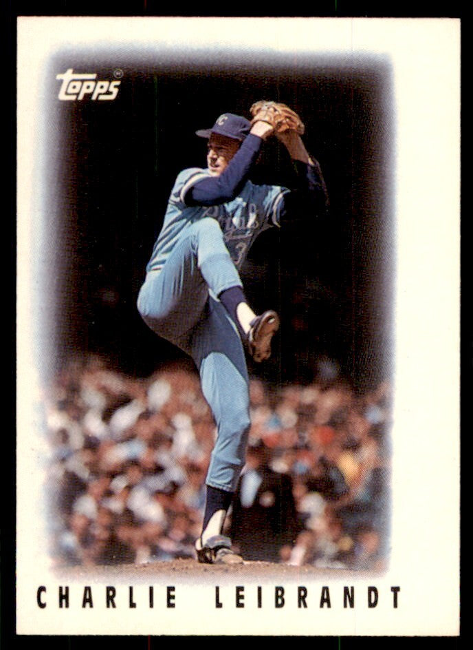 1986 Topps Major League Leaders Minis Charlie Leibrandt. Baseball Cards #19