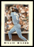 1986 Topps Major League Leaders Minis Willie Wilson Baseball Cards #22