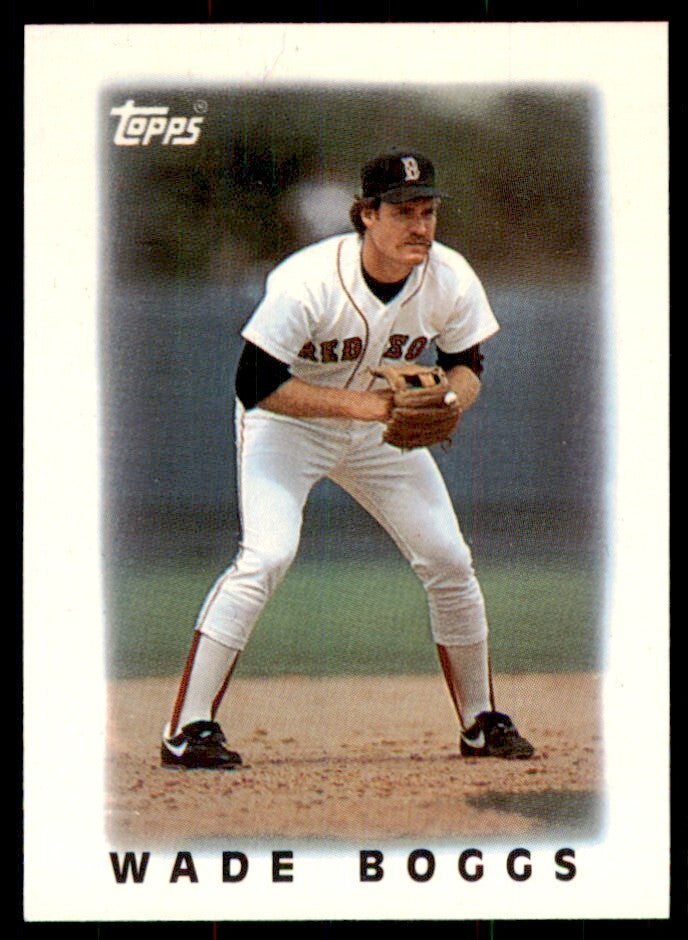 1986 Topps Major League Leaders Minis Wade Boggs Baseball Cards #3