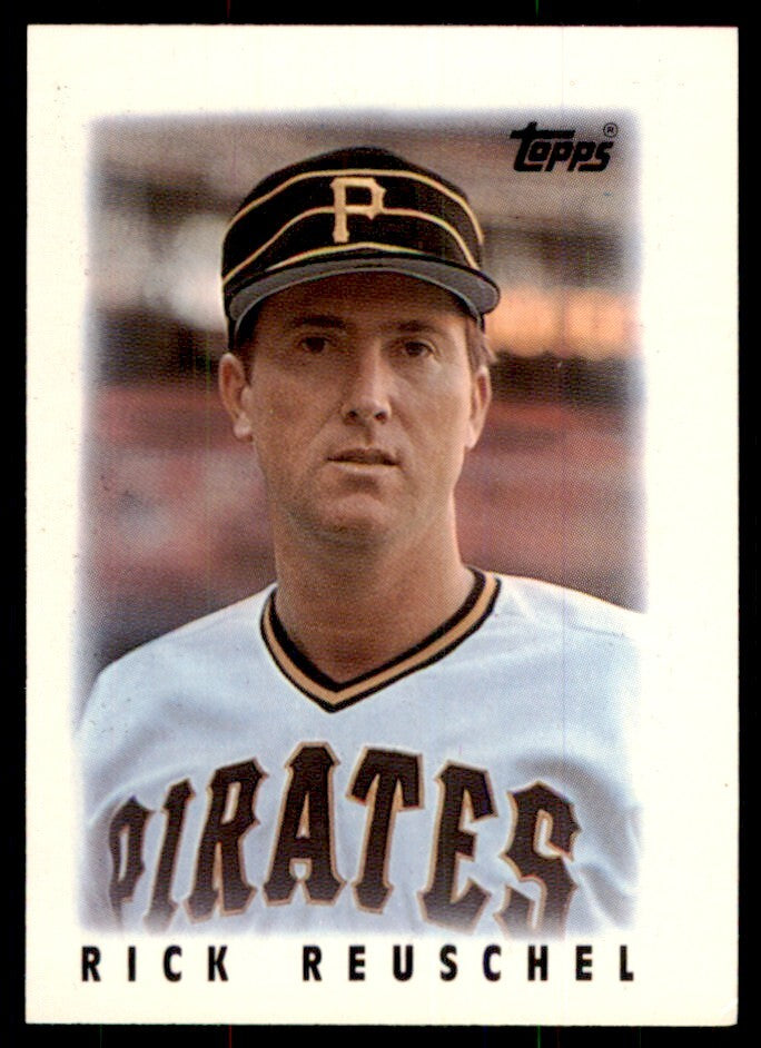 1986 Topps Major League Leaders Minis Rick Reuschel Baseball Cards #57