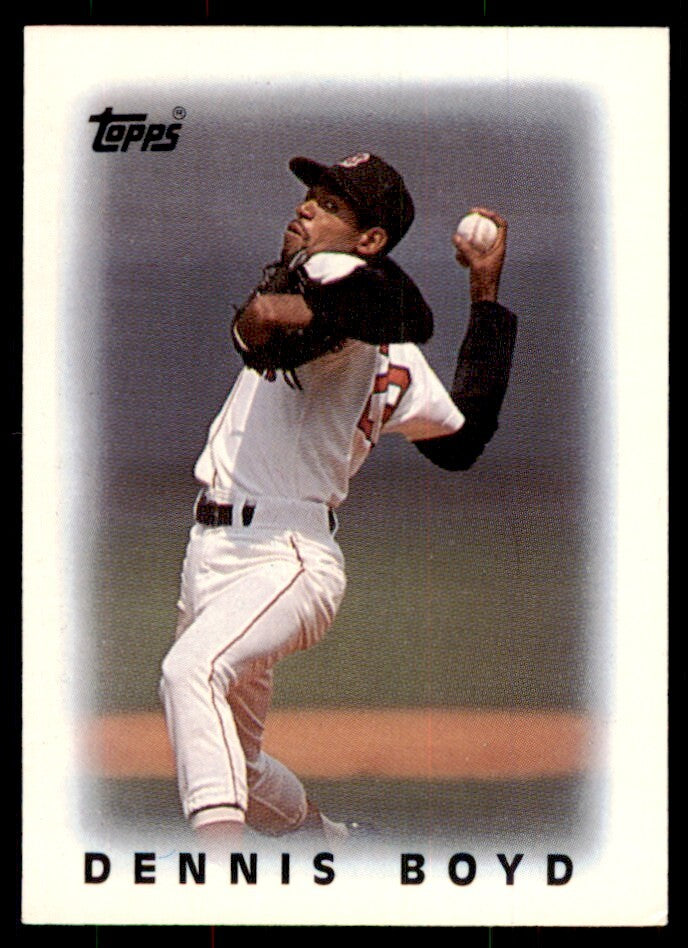 1986 Topps Major League Leaders Minis Dennis Boyd 101 Baseballl Cards #4