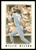 1986 Topps Major League Leaders Minis Willie Wilson 101 Baseballl Cards #22