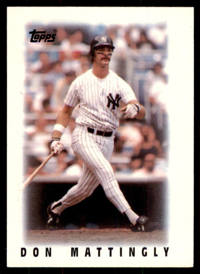1986 Topps Major League Leaders Minis Don Mattingly 101 Baseballl Cards #28