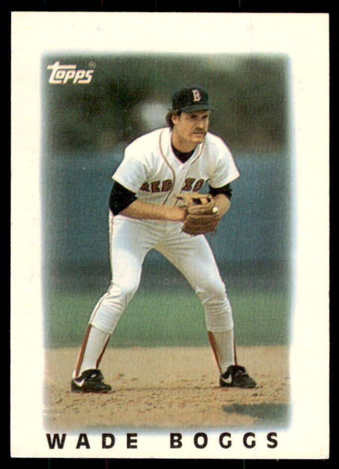 1986 Topps Major League Leaders Minis Wade Boggs 101 Baseballl Cards #3