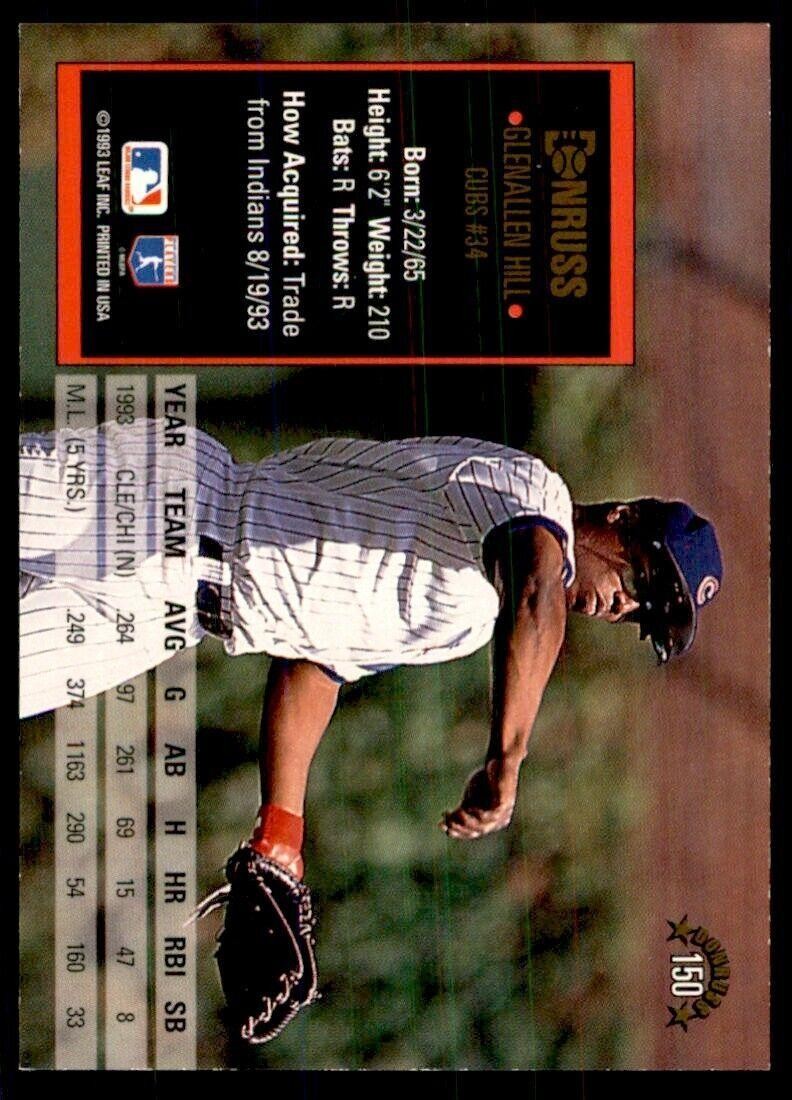 1994 Donruss Glenallen Hill Baseball Cards #150