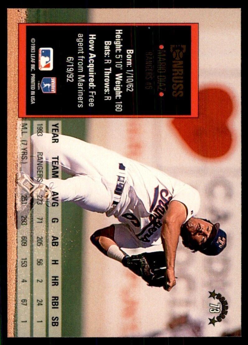 1994 Donruss Mario Diaz Baseball Cards #73