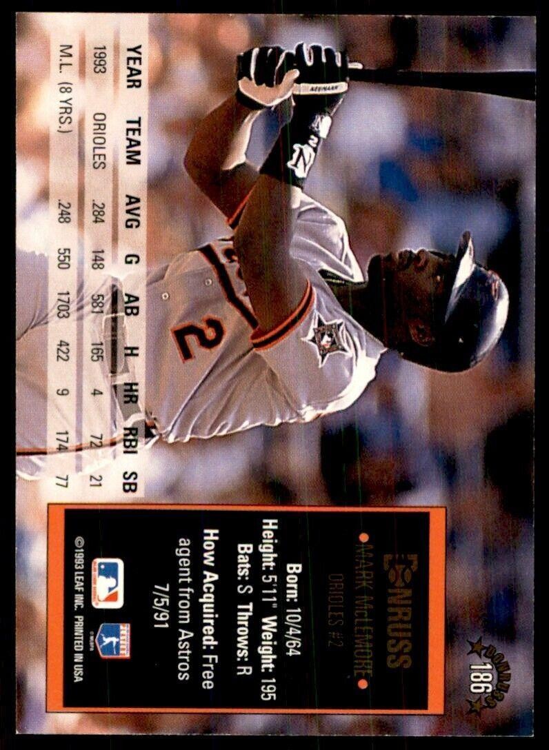 1994 Donruss Mark McLemore Baseball Cards #186