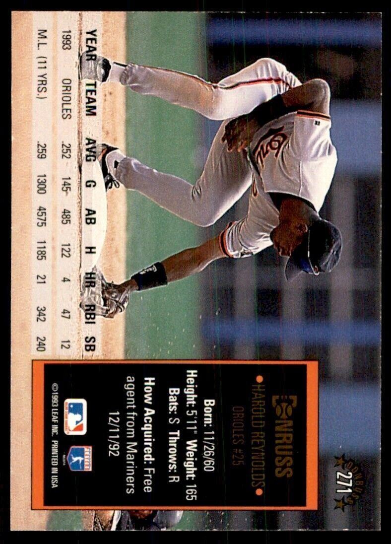 1994 Donruss Harold Reynolds Baseball Cards #271