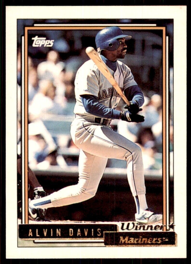 1992 Topps Gold Winners Alvin Davis Baseball Cards #130