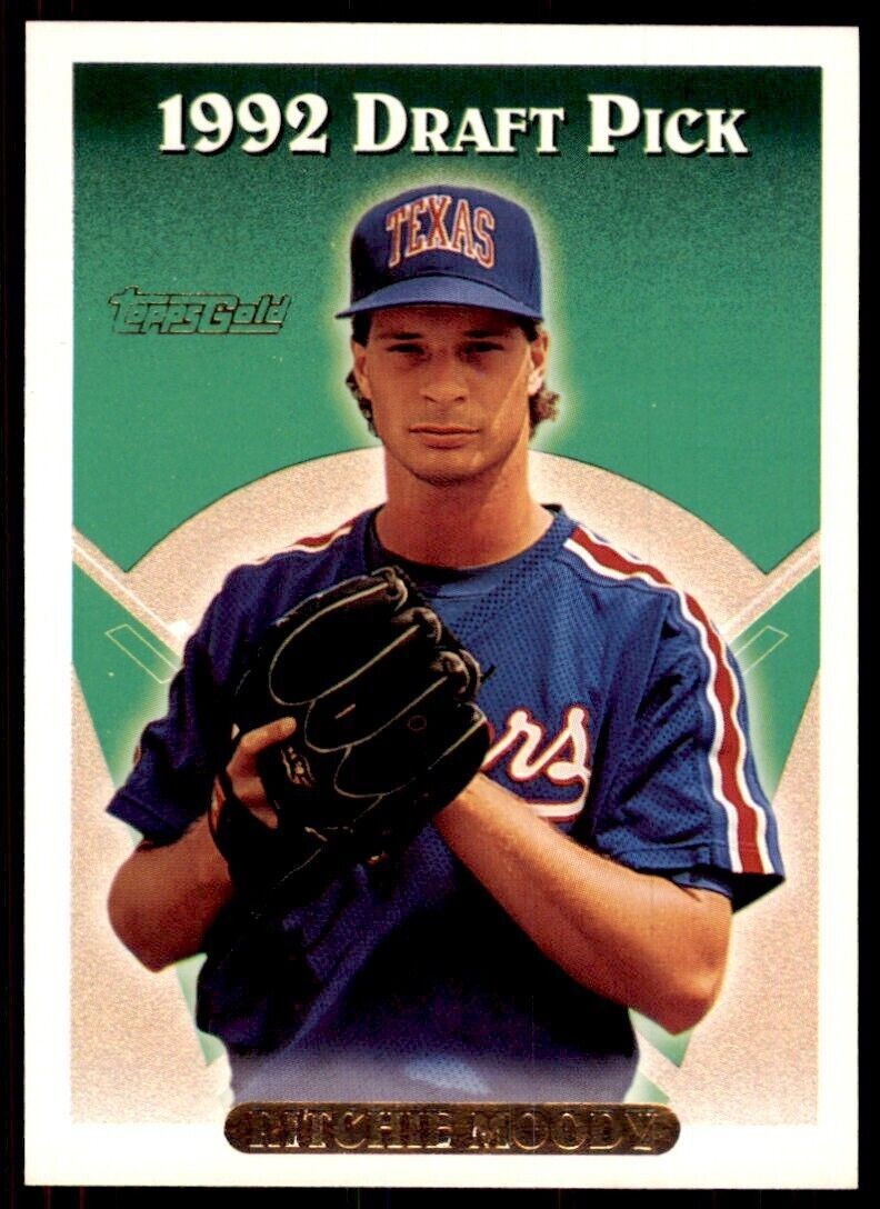 1993 Topps Gold Ritchie Moody B Texas Rangers #438