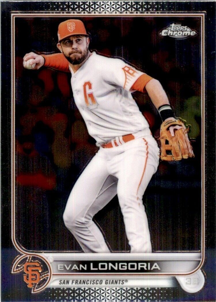 2022 Topps Chrome Evan Longoria Baseball Cards #54