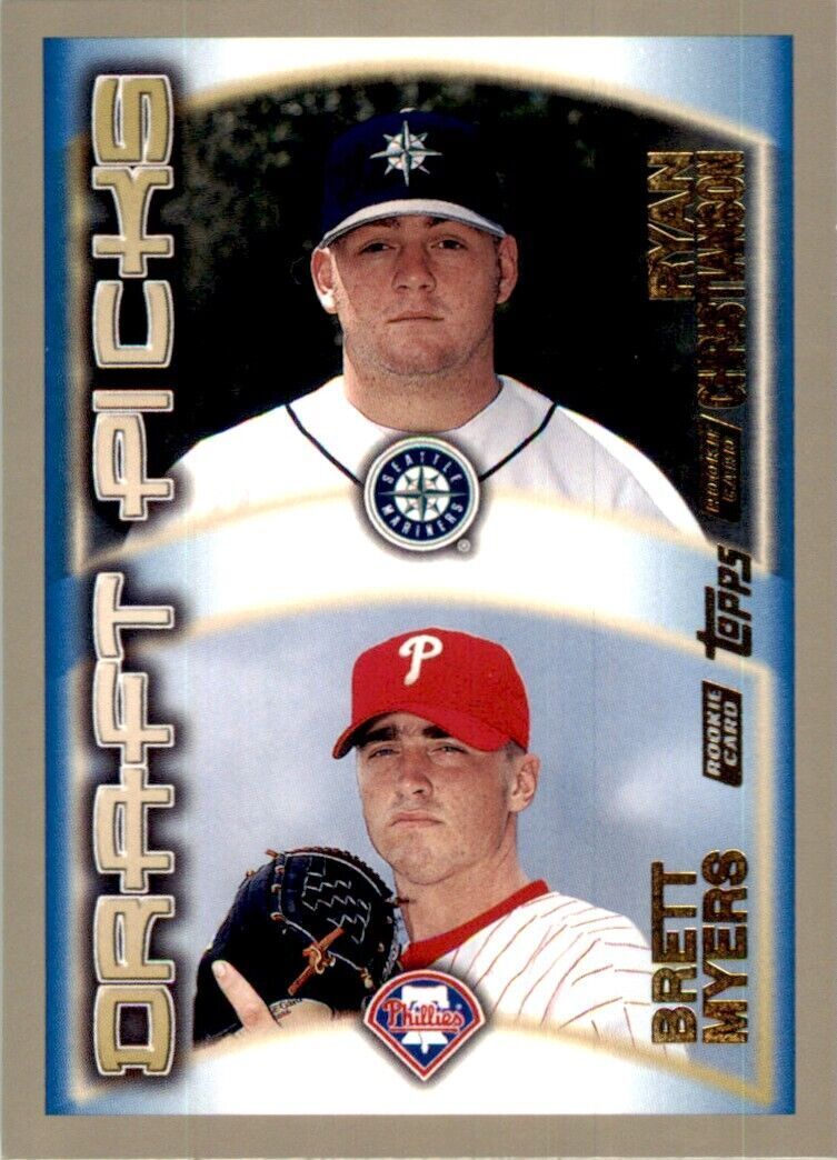 2000 Topps Ryan Christianson/Brett Myers Baseball Cards #213