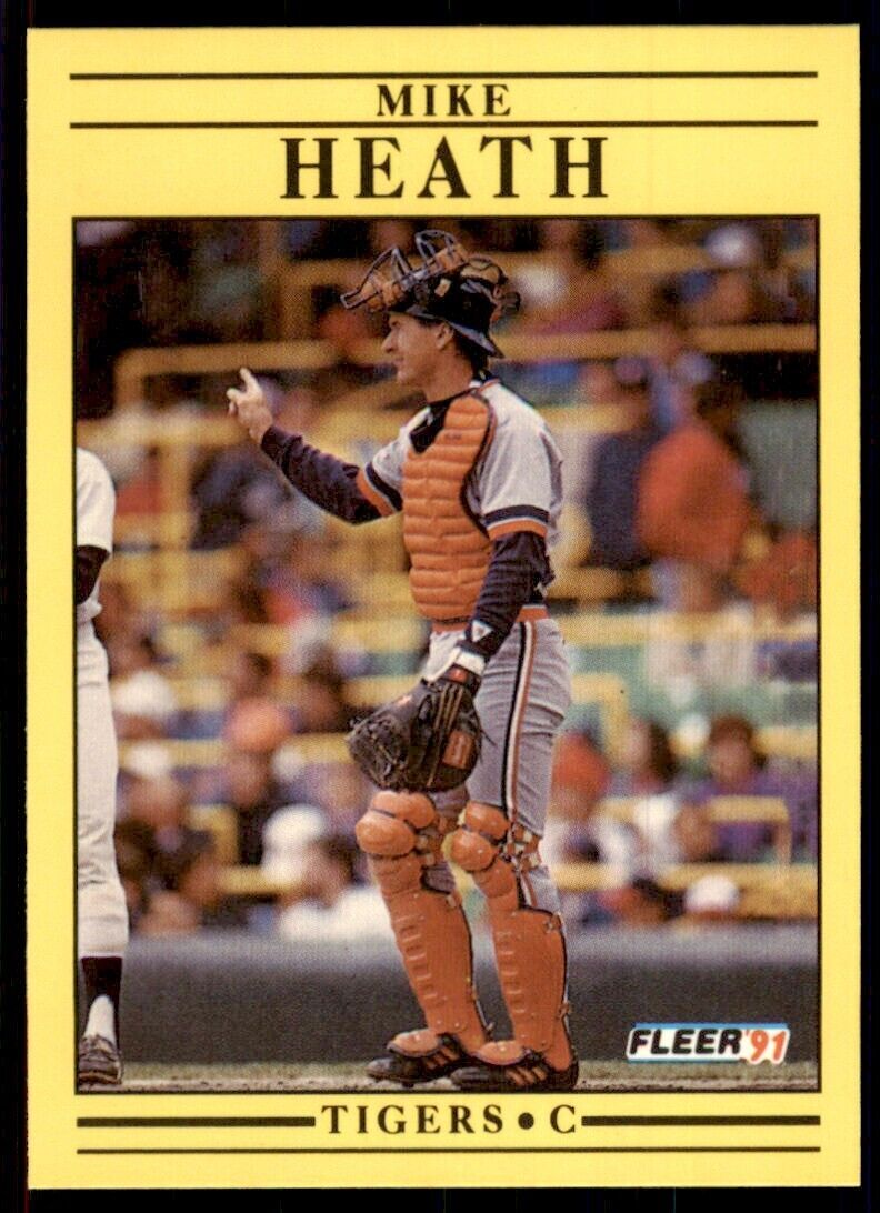1991 Fleer Mike Heath Baseball Cards #339