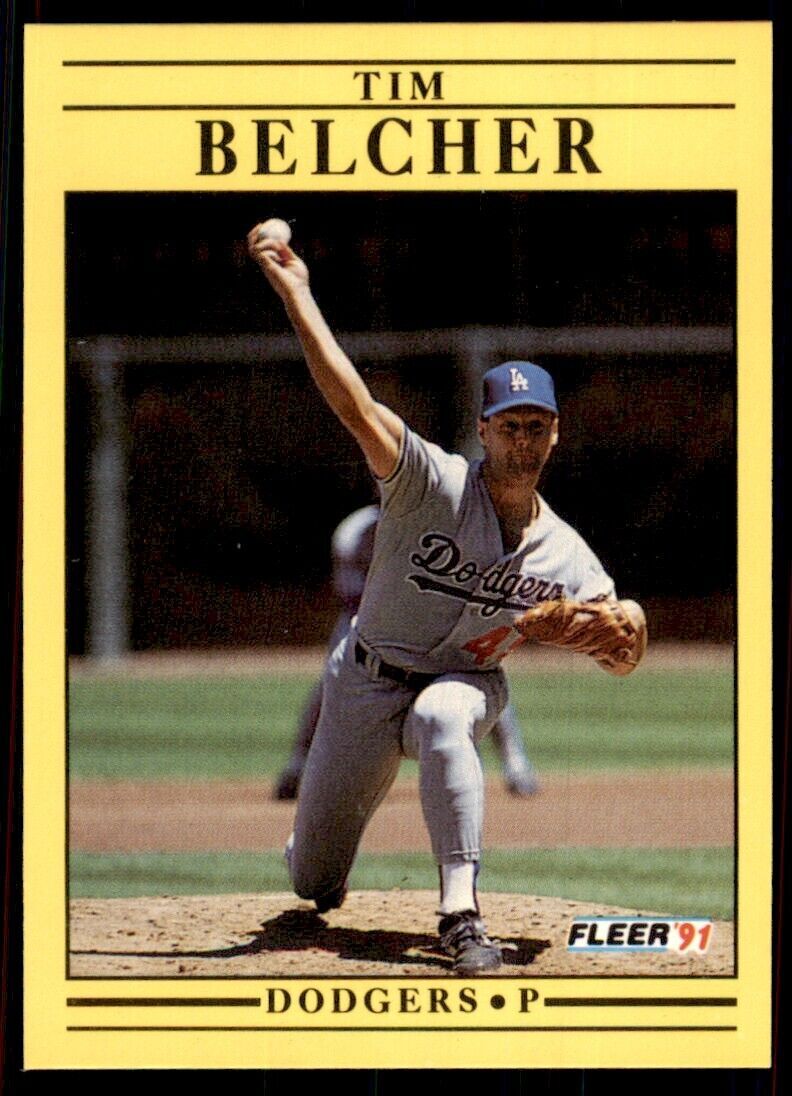 1991 Fleer Tim Belcher Baseball Cards #194