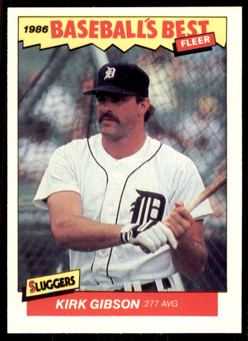 1986 Fleer Sluggers vs Pitchers Kirk Gibson Baseball Cards #10