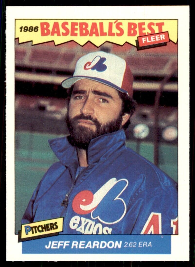 1986 Fleer Sluggers vs. Pitchers Jeff Reardon A BaseBall Cards #26