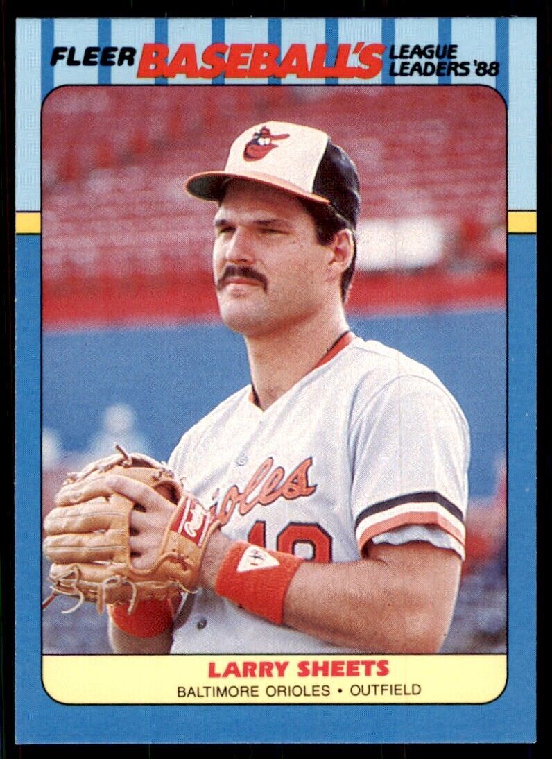 1988 Fleer League Leaders Larry Sheets Baseball Cards #38