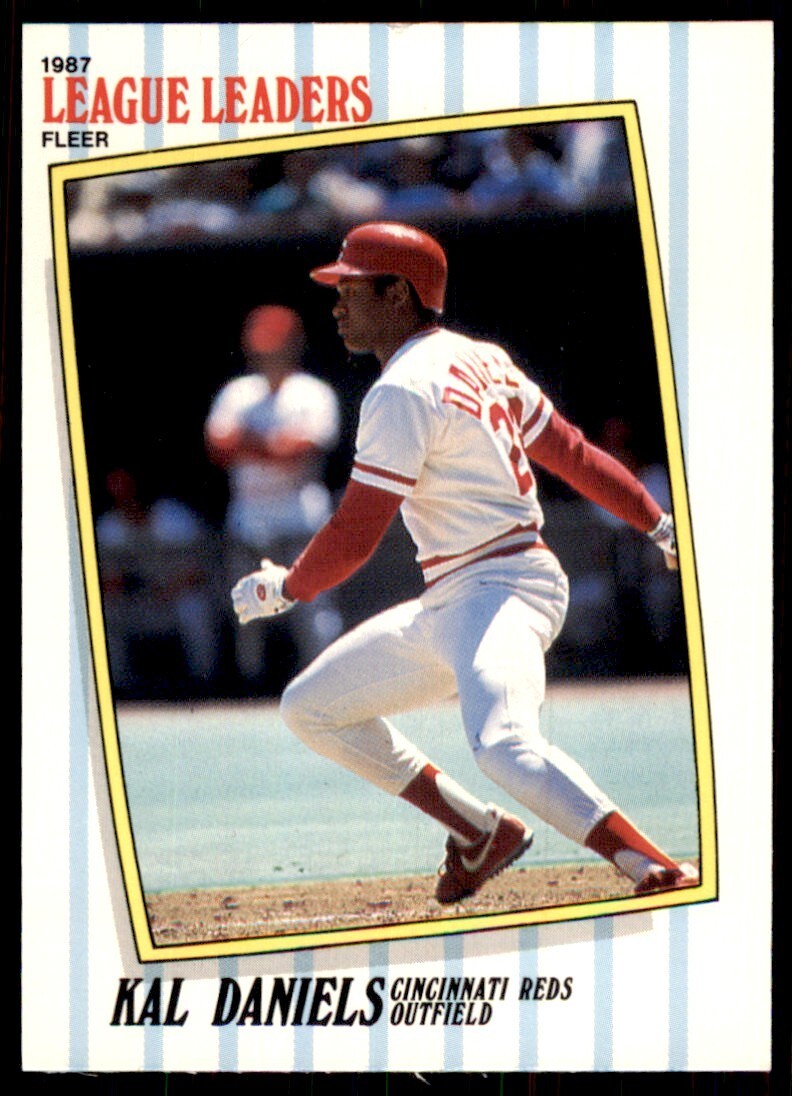 1987 Fleer League Leaders Kal Daniels A Baseball Cards #13
