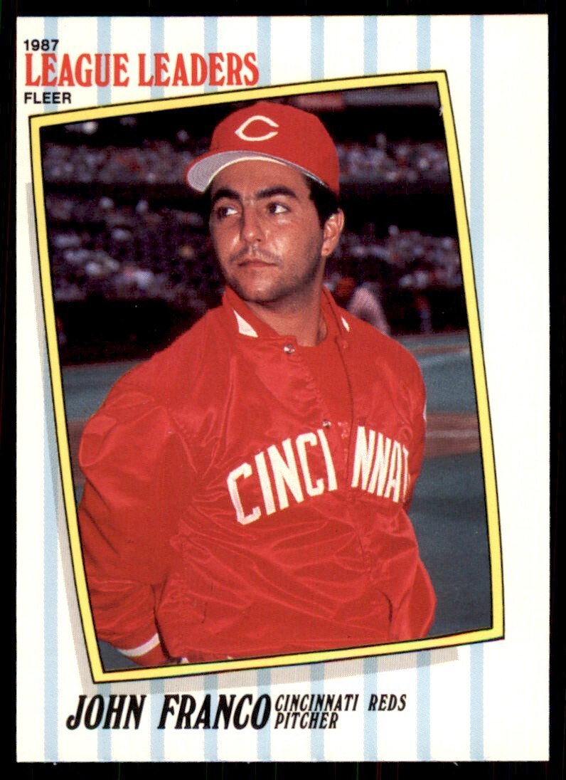 1987 Fleer League Leaders John Franco A Baseball Cards #18