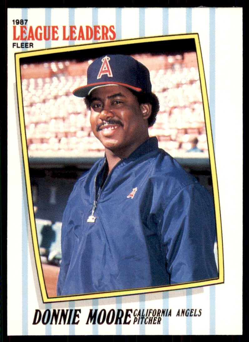 1987 Fleer League Leaders Donnie Moore A Baseball Cards #30