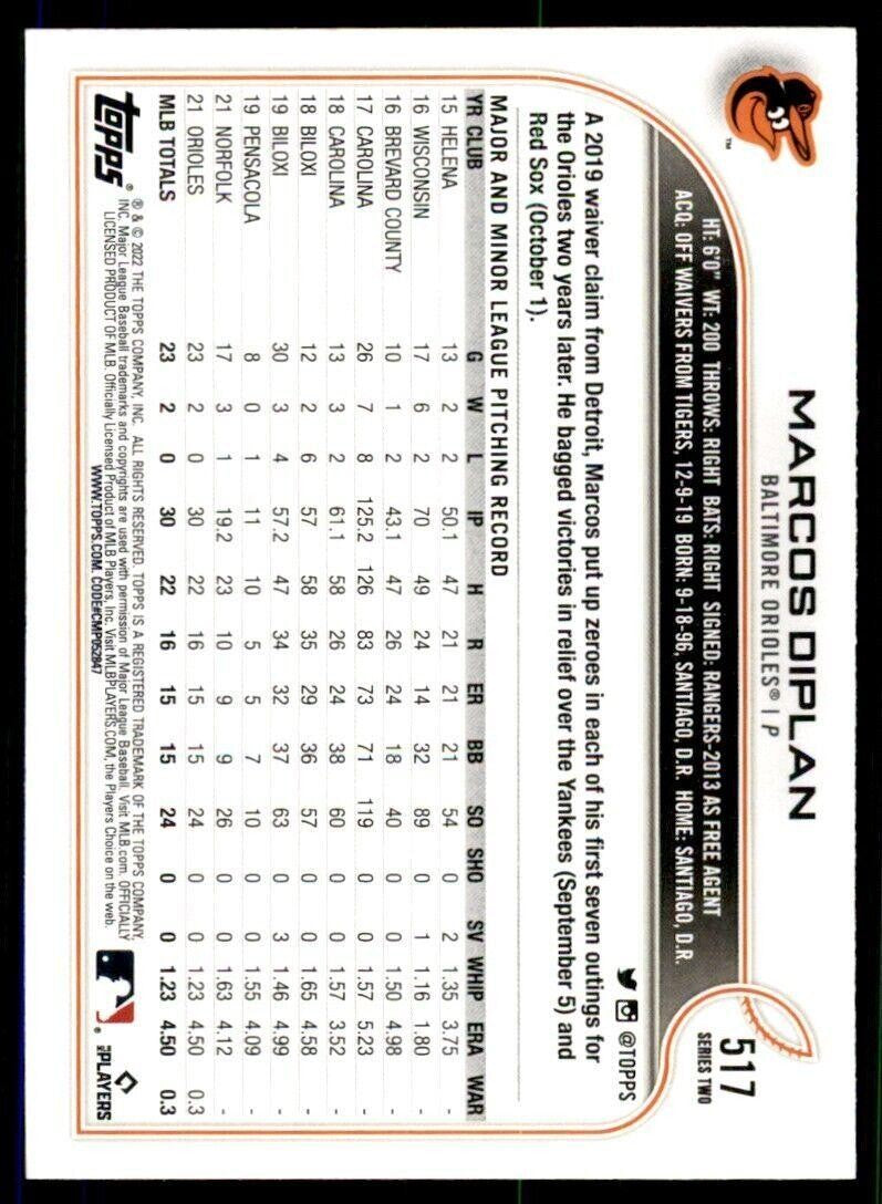 2022 Topps Marcos Diplan Baseball Cards #517