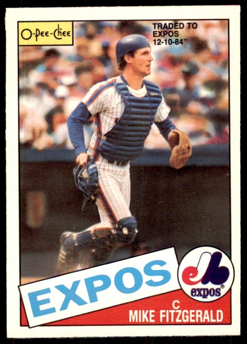 1985 O-Pee-Chee Mike Fitzgerald Baseball Cards #104