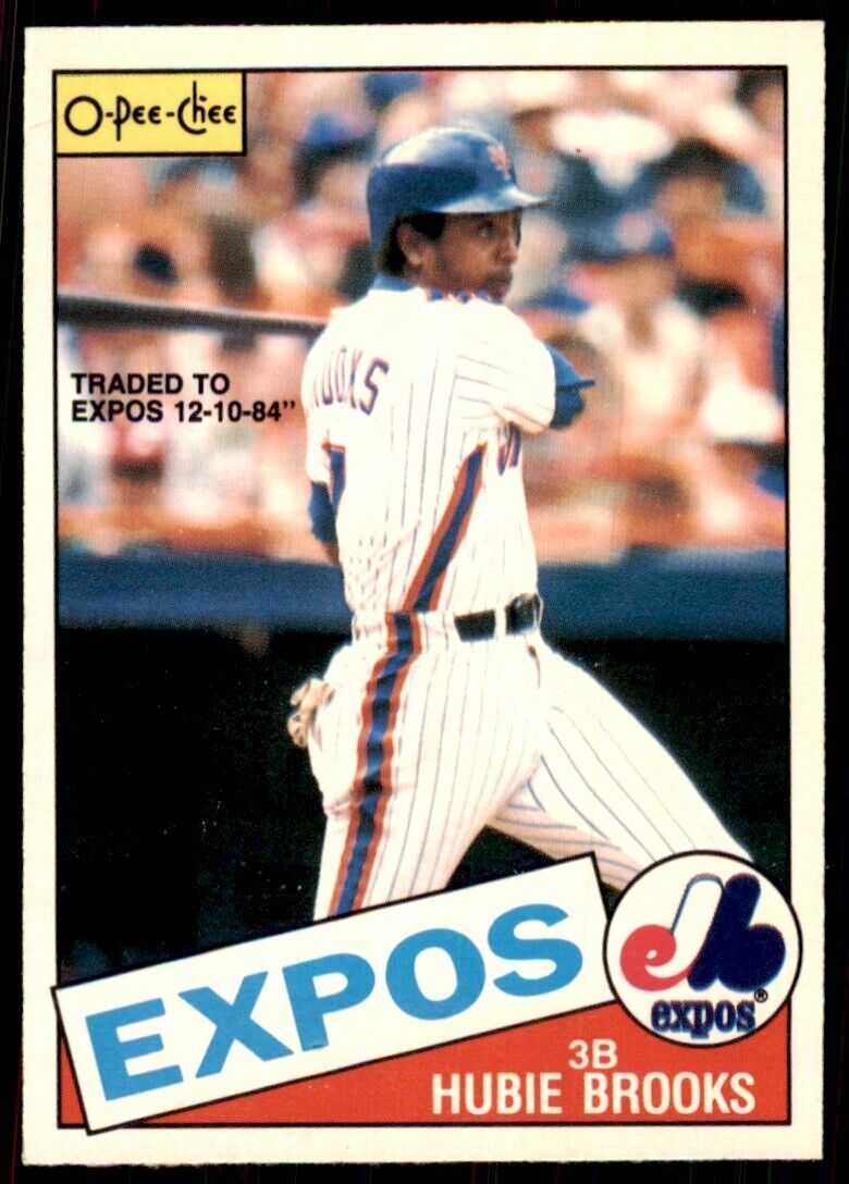 1985 O-Pee-Chee Hubie Brooks Baseball Cards #222
