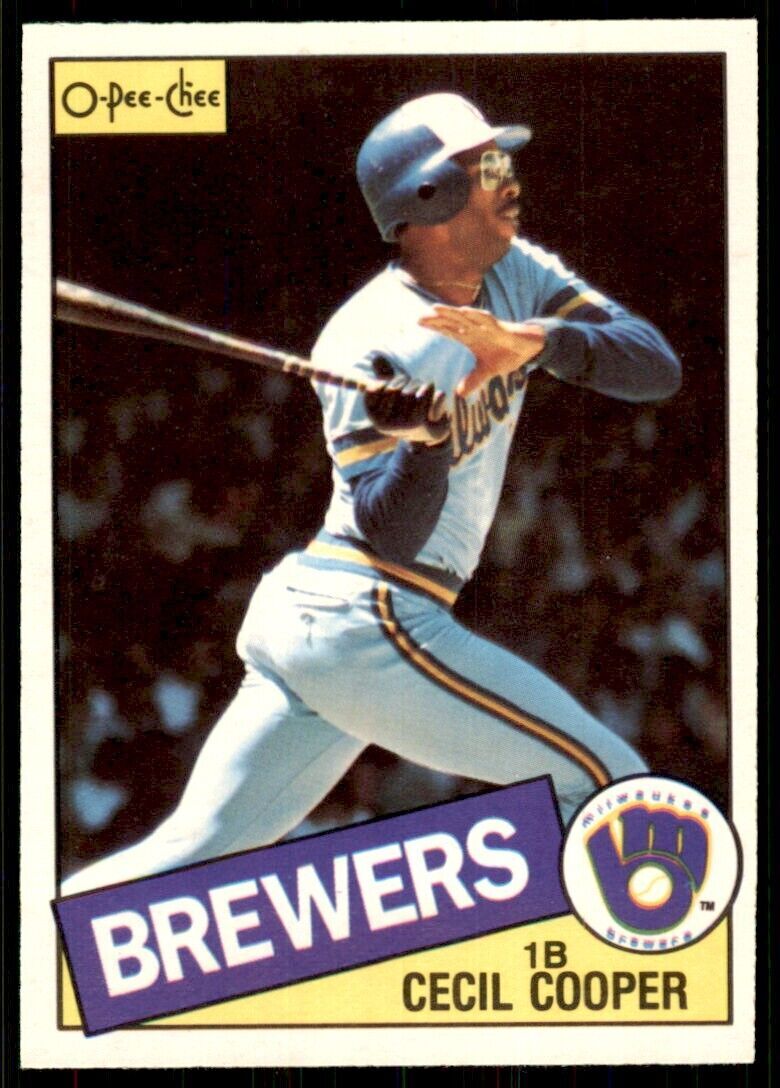 1985 O-Pee-Chee Cecil Cooper Baseball Cards #290